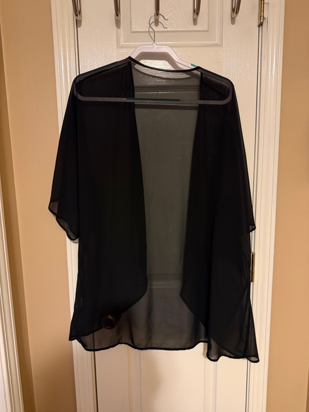 UnbrandedSheer Black Kimono Cover-Up & Mirror Image Metallic fishnet Cardigan - Picture 7 of 7